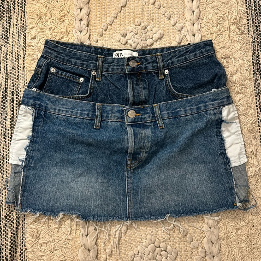 COPY - Denim on Denim Zara skirt